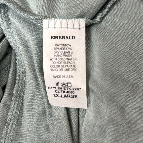 Emerald Cold Shoulder Asymmetrical Blouse - Picture 8 of 8